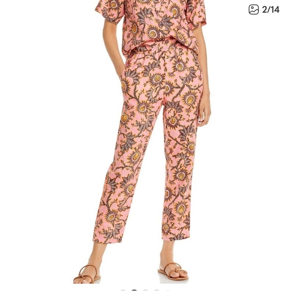 ALC Henry linen pink print pants size 8
